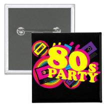 80er Party Anstecknadel