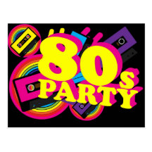 80er Party Postkarte