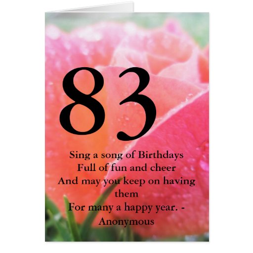 Birthday Wishes For 83 Year Old Woman