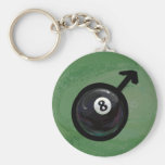 8 Ball-Mann-Grün Keychain Schlüsselanhänger