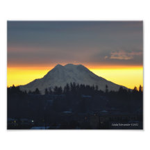 8X10 der Mount Rainier Sonnenaufgang von der Olymp Kunstphoto
