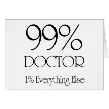 99% Doktor Grußkarte