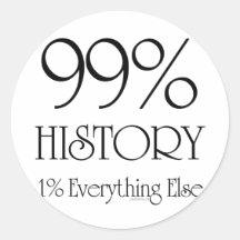 99% Geschichte Aufkleber