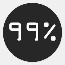 99-Prozent-Aufkleber