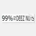 99% von Deez Nüssen Autoaufkleber