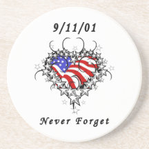9/11/01 patriotische Tätowierung Untersatz