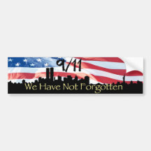 9/11 erinnerte NY Skyline und wellenartig bewegend Autoaufkleber