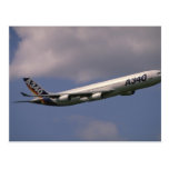 A-340 Airbus, europäisches Passagierflugzeug Postkarte