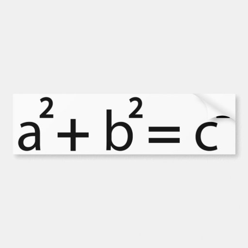 a + b = c autoaufkleber