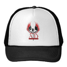 A.D. Rote u. schwarze Logo Fernlastfahrer-Kappe