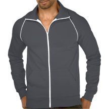 AA California Fleece Track Jacket Asphalt & White
