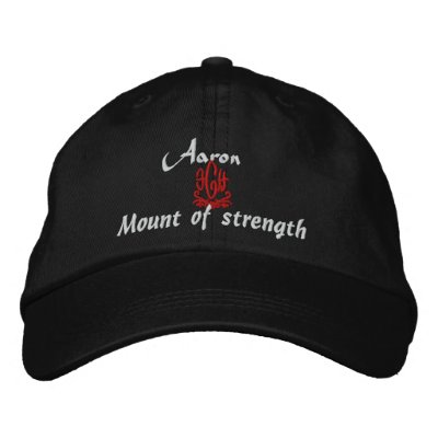 Aaron-Name mit hebräischem Bedeutungs-Schwarzem Besticktes Baseballcap Aaron-Name mit hebräischem Bedeutungs-Schwarzem Besticktes Baseballcap