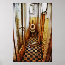 abandoned toilet posterdruck