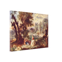 Abbe-Pierre Antoine Simon Maillard - Pastorale Galerie Faltleinwand