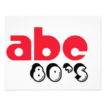 ABC-Achtzigerjahre Personalisierte Ankündigungskarte