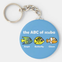 ABC des Unterwasseratemgeräts Schlüsselbänder