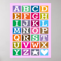 ABC-Plakat (Rosa)