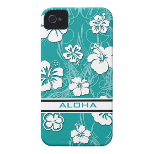Abdeckung der Türkis-Hibiskus-Case-Mate-ID™ Apple  Case-Mate iPhone 4 Hülle