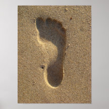 Abdruck im Strandsand Plakatdruck