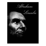 Abe Lincoln - elegantes Weiß auf Schwarzem Postkarten