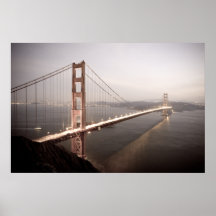 Abend am Golden Gate Brücke Druck Posterdruck