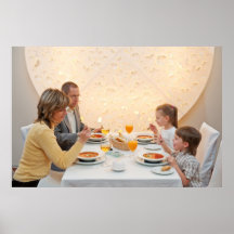 Abendessen im Restaurant Poster
