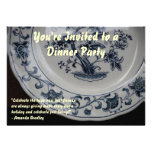 Abendessen-Party-Platte Individuelle Einladung