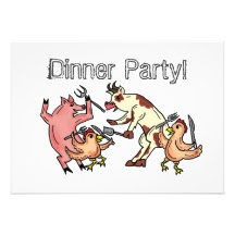 Abendessen-Party-Spaßeinladung