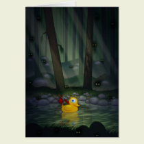 Abenteuer-Ente im dunklen Wald karten