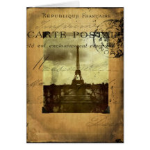 Abgestempeltes Paris Grußkarten