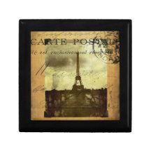 Abgestempeltes Paris Modeschmuckschachtel