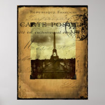 Abgestempeltes Paris-Plakat