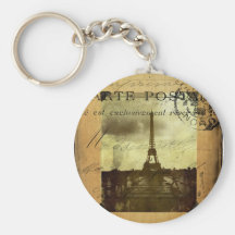 Abgestempeltes Paris Schlüsselbänder