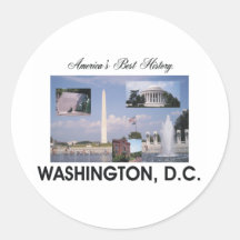 ABH Washington DC Runder Aufkleber