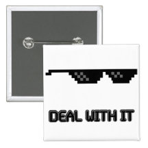 Abkommen mit ihm Sonnenbrille Anstecknadelbutton