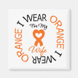 Abnutzungs-Orange der Leukämie-I für meine Ehefrau Kühlschrankmagnete