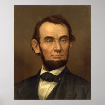 ABRAHAM LINCOLN Portrait by Strobridge & Co Print
