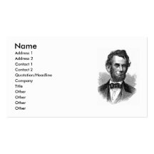 Abraham Lincoln-Visitenkarte