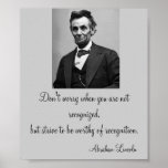 Abraham Lincoln-Zitat Plakate