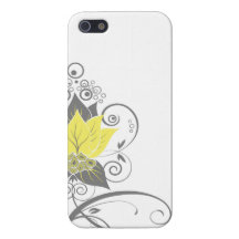 Abraxas abstrakte Blumen| gelbe Holzkohle iPhone 5 Hülle