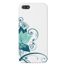 Abraxas abstraktes Blumen| Aqua aquamarin iPhone 5 Cover