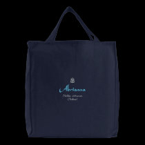Abrianna Name mit italienischer Bedeutungs-Marine bestickte taschen