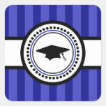 Abschluss-Kappen-Streifen-Aufkleber (Marine-Blau)