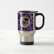 Abschluss-Klasse von 2011 lila Leopard-Becher Kaffeetasse