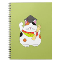 Abschluss Maneki Neko Spiral Notizbuch