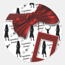Abschlussgeschenke für Frauen Runder Aufkleber