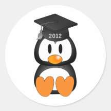 AbschlussPenguin Runder Sticker