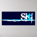 abschüssiger Ski Plakatdrucke
