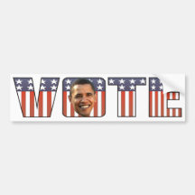 Abstimmung für Autoaufkleber Barak Obama