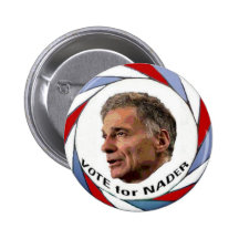 Abstimmung für Nader-Knopf Button